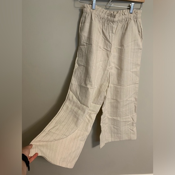 Princess Polly “Shirley” Linen Wide Leg Pants - Beige - Picture 2 of 3